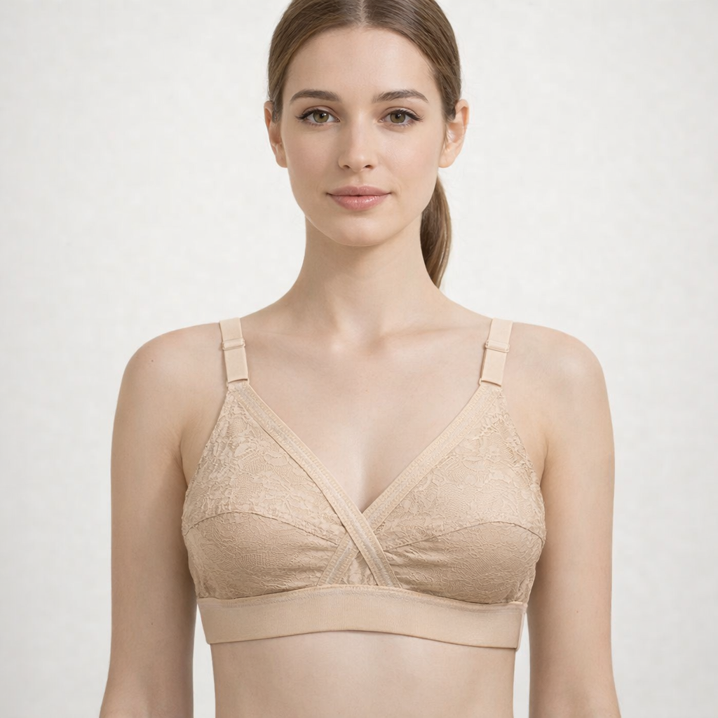 Pack of 2 Cotton Embroidered Bras for Women | Soft & Breathable | Non-Padded Daily Wear