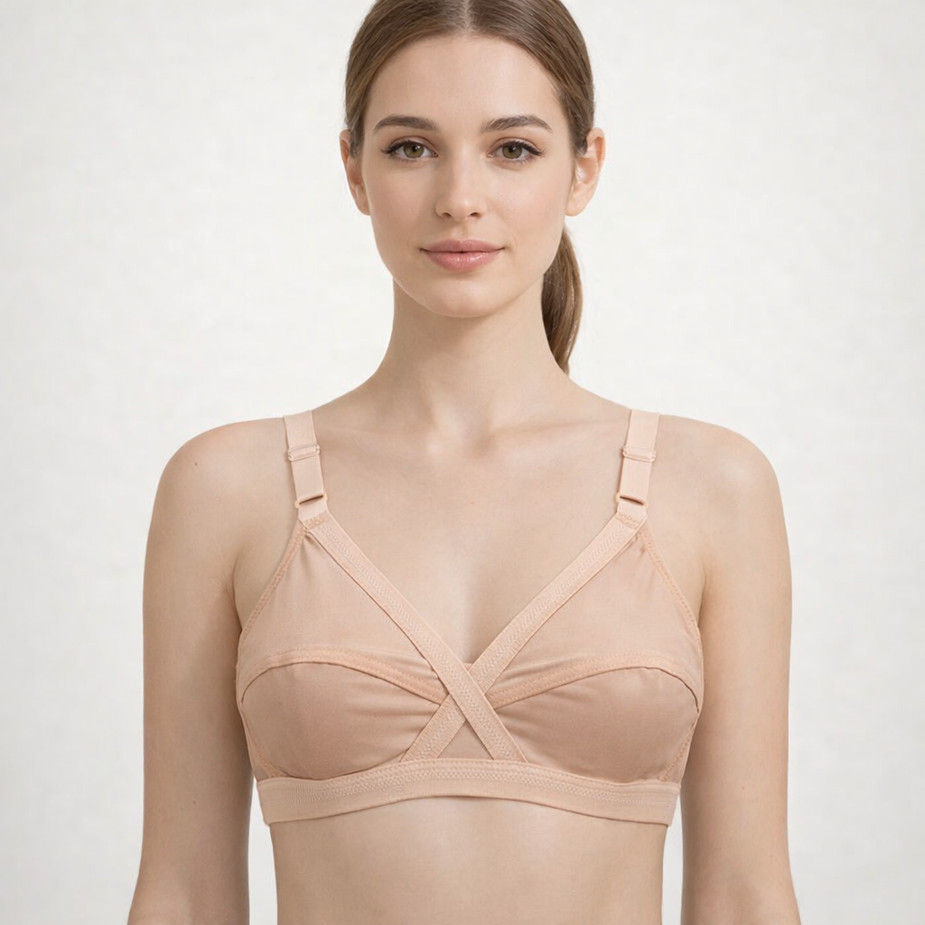 Pack of 4 Cotton Plain Non-Padded Bras | Soft & Breathable