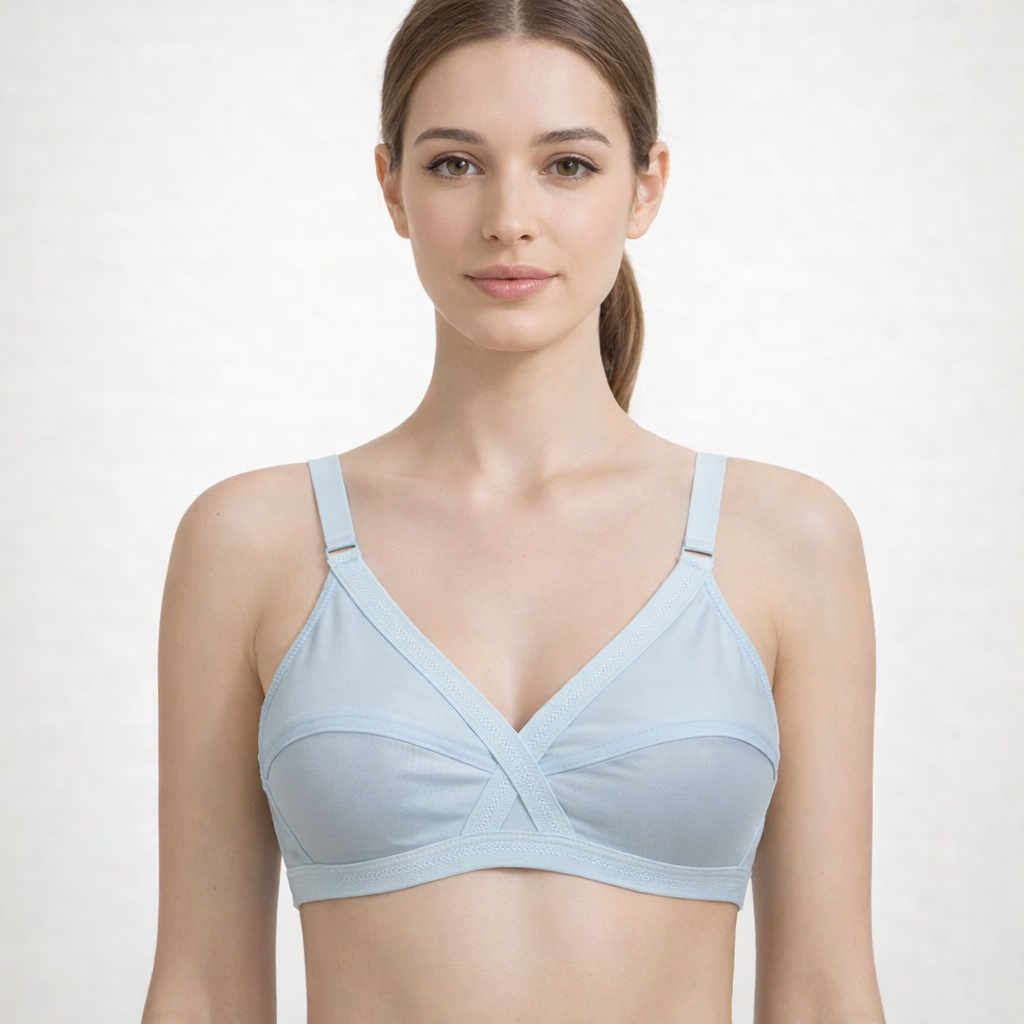 Pack of 4 Cotton Plain Non-Padded Bras | Soft & Breathable